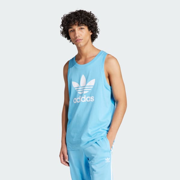 ☆Adidas☆Originals Adicolor Classics Trefoil Tank Top Blue adidas Adicolor Classics Trefoil Tank Top - Blue | Free