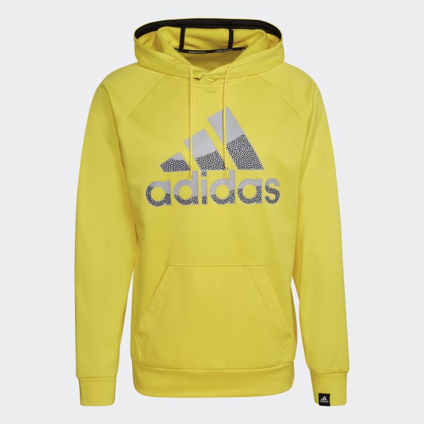 adidas AEROREADY Game and Go Big Logo Hoodie - Yellow | adidas India