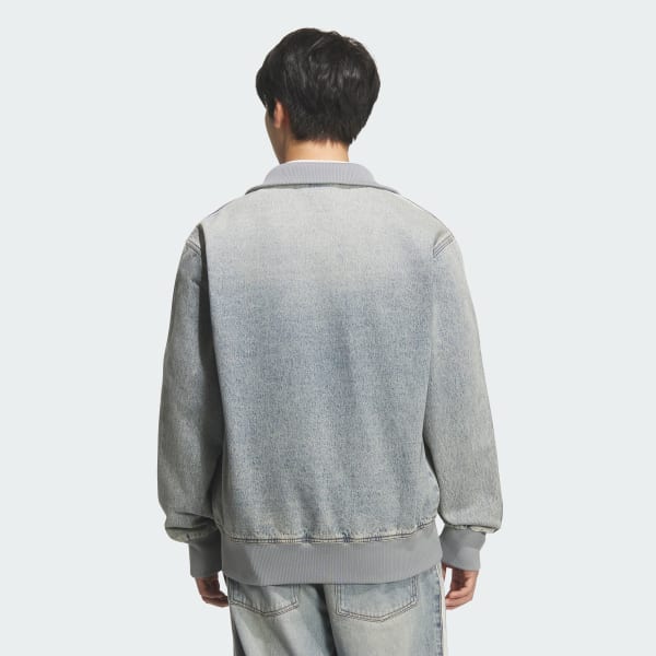 Blue 데님 파이어버드 트랙 탑 ATMOS