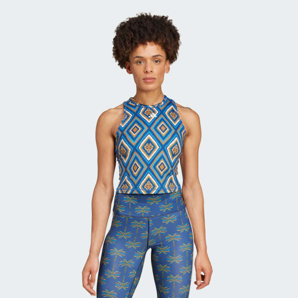Azul Camisola de Alças para Treino adidas x FARM Rio