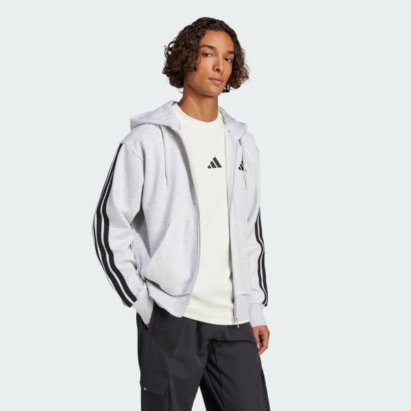 Adidas Essentials 3-Stripes Fleece Hoodie GLOBAL SHIPPING