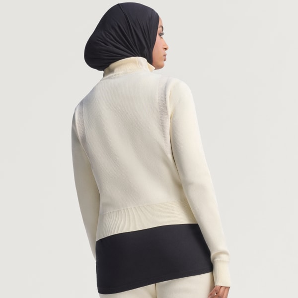 Hvit Knitted Treningsoverdel