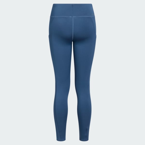 Blue adidas AEROREADY 3-Stripes Cellphone Pocket Leggings