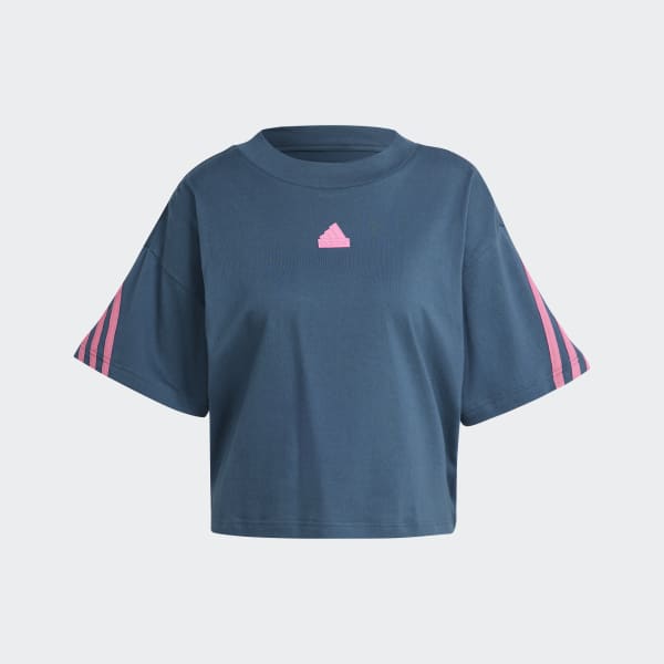 Turquoise Future Icons 3-Stripes Tee