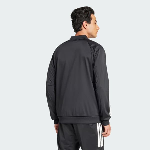 adidas Club Tennis 3-Stripes Knitted Jacket - Black | Free