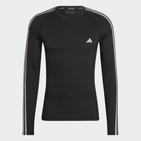 adidas Techfit Seamless L/S Tee Black-Montreal Cricket Store Canada