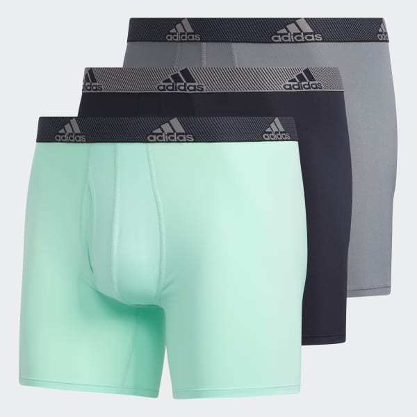 adidas Performance Boxer Briefs 3 Pairs - Green | Free Shipping with ...