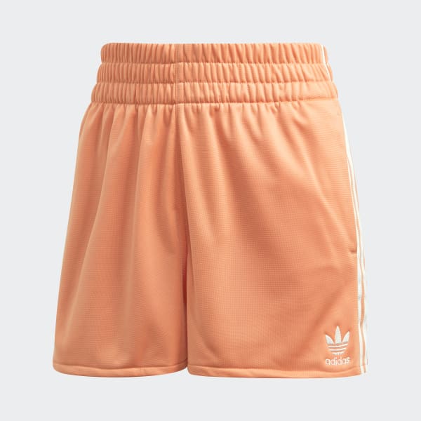 orange adidas shorts