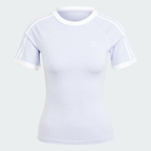 สีม่วง เสื้อยืดทรงสลิม 3-Stripes Raglan