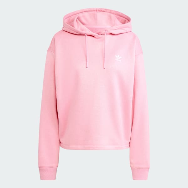 Adidas trefoil hoodie clear pink shop