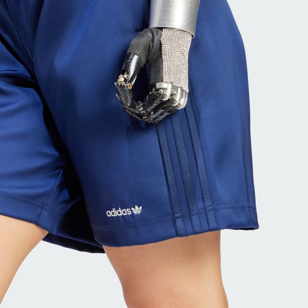 【adidas】アディダス オリジナルス サテン ショーツ レディース スリーストライプス サテンショーツ ブルー