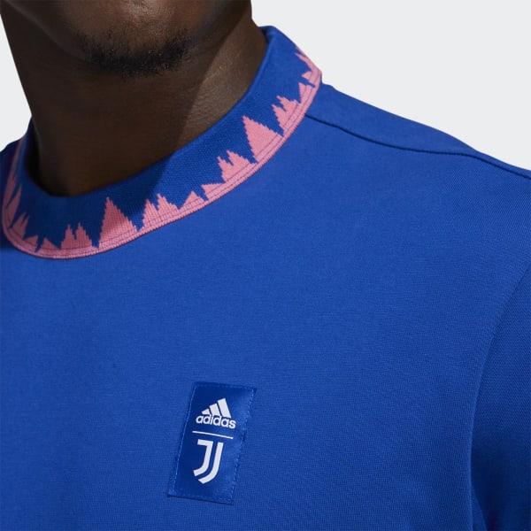 Azul Polera de Algodón Grueso Lifestyler Juventus ZM023