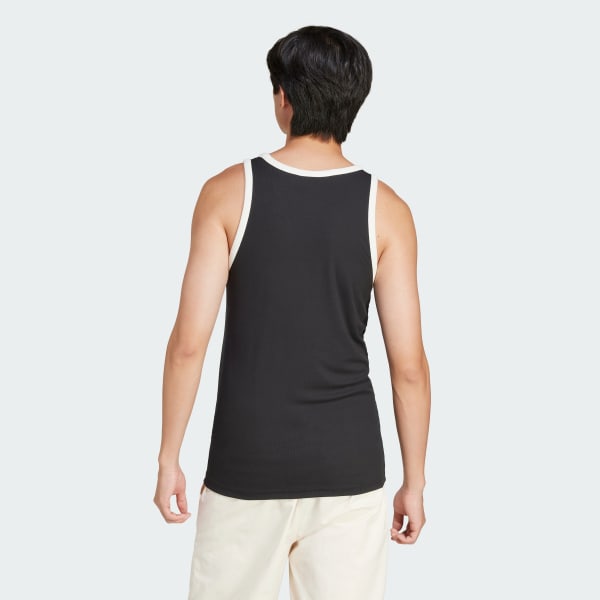 Đen Áo Tank Top Thun Gân Dáng Ôm Premium Essentials