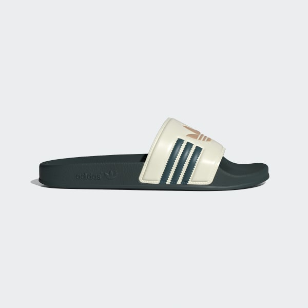 White Adilette Slides