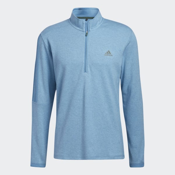 Blue 3-Stripes Quarter-Zip Pullover
