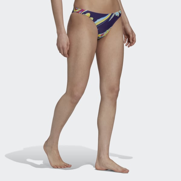 Purple Positivisea Graphic Hero Bikini Bottoms TA586
