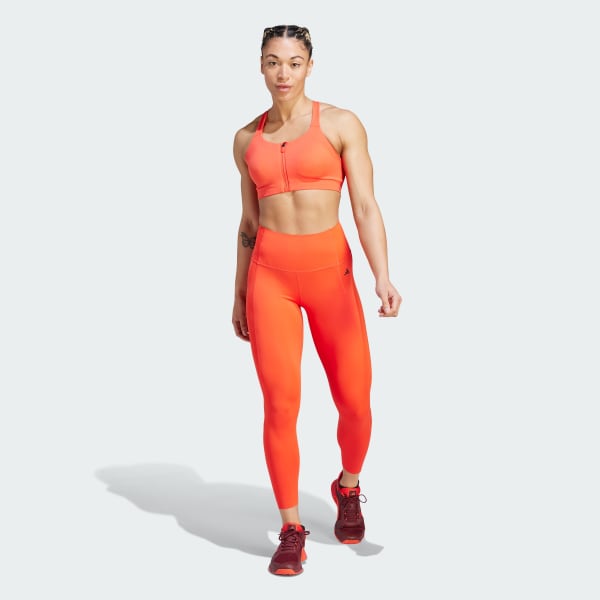Naranja Top Deportivo TLRD Impact Luxe Training Zip Soporte Alto