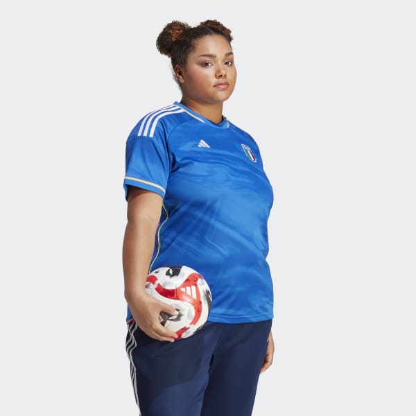 adidas Italië Dames Team 23 Thuisshirt (Grote Maat) - blauw | Belgium