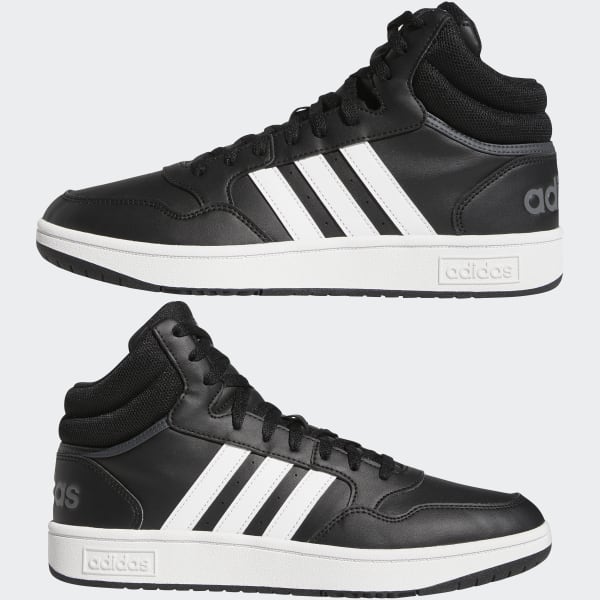 adidas Hoops 3.0 Mid Classic Vintage Shoes - Black | adidas UK