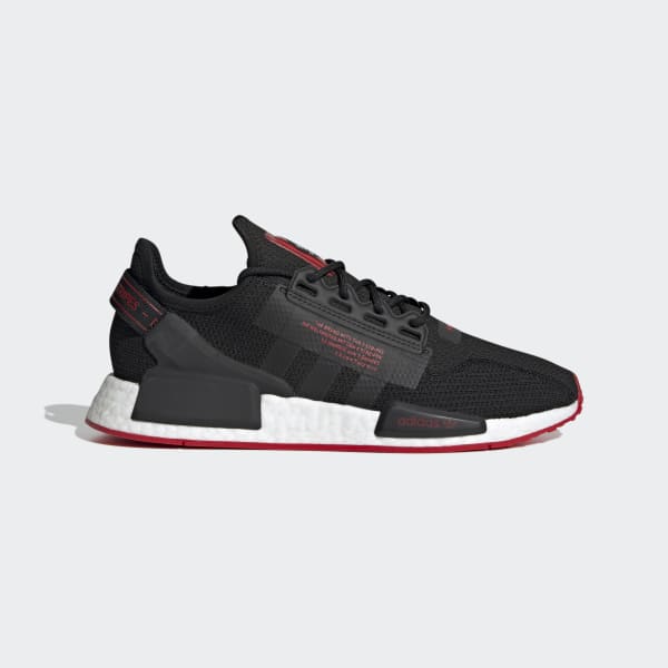 Nmd r1 shoes sales black and red