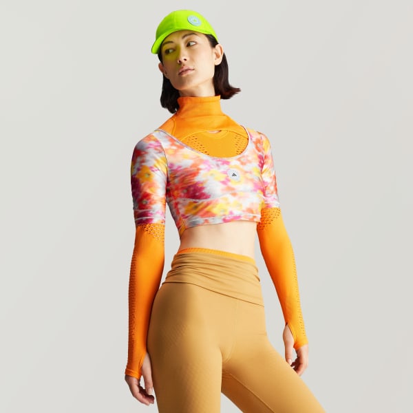 zlutá Crop Top adidas by Stella McCartney