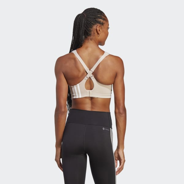 adidas Tailored Impact Luxe Training High-Support Bra - Brown