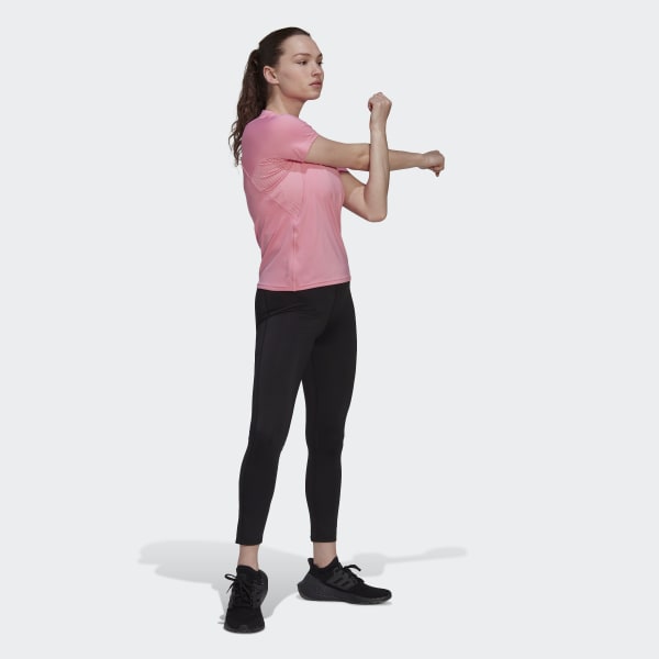 Roze Run Fast Running T-shirt gemaakt met Parley Ocean Plastic V2086