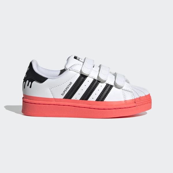 Adidas superstar blancas con rojo clearance