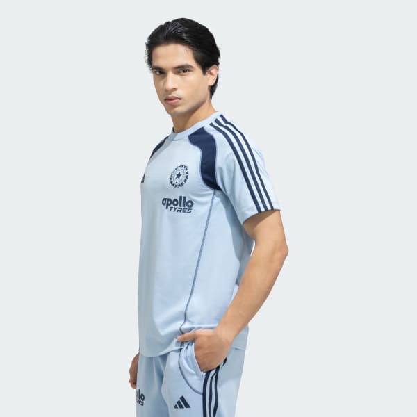 Blue INDIA CRICKET TRAVEL T-SHIRT