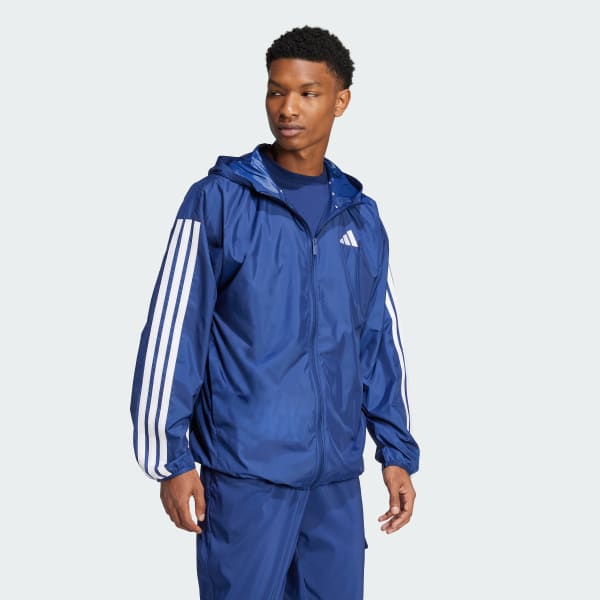 Azul Corta-vento 3-Stripes Essentials