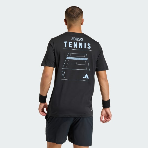 Black Tennis Category Graphic Tee