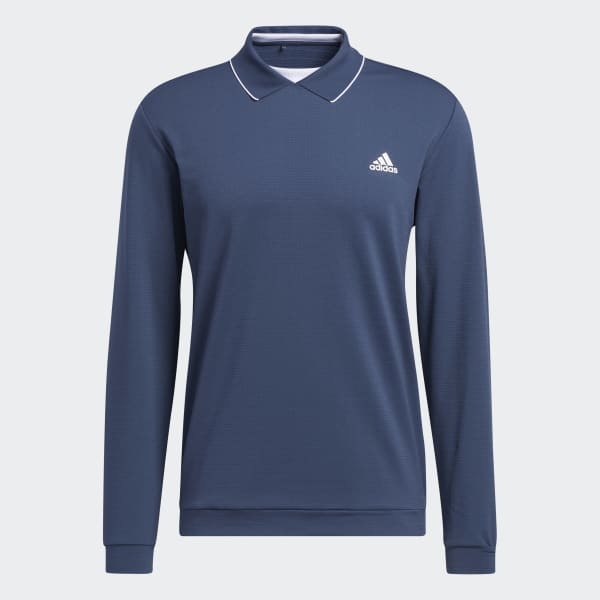 Blauw Thermal Primegreen Poloshirt met Lange Mouwen BM517