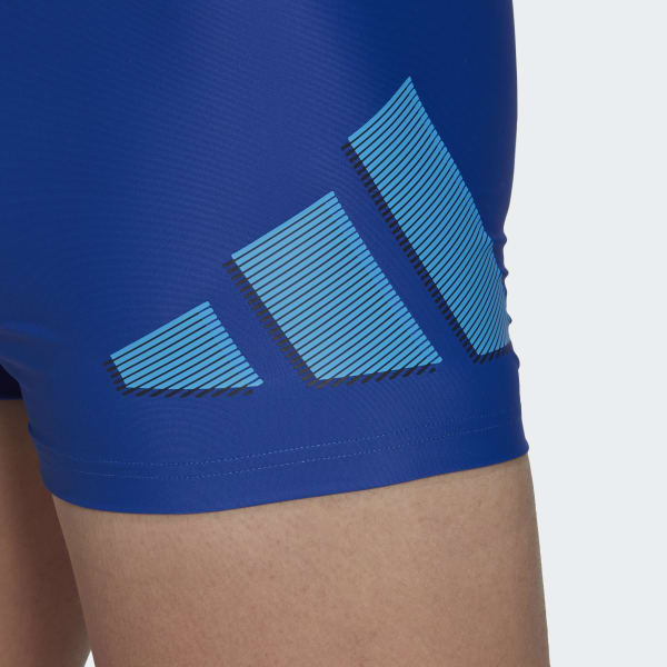 Blau Logo Graphic Boxer-Badehose JIN60