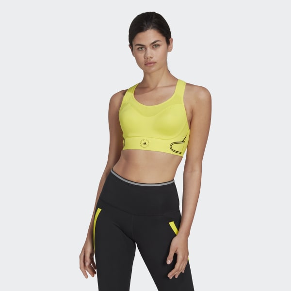 Amarelo Sutiã de Sustentação Elevada TruePace adidas by Stella McCartney