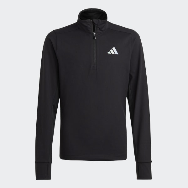 Schwarz Running AEROREADY Half-Zip Longsleeve