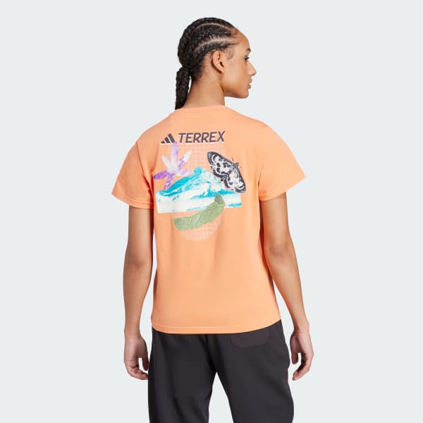 Naranjo Polera Terrex Exploration Graphic