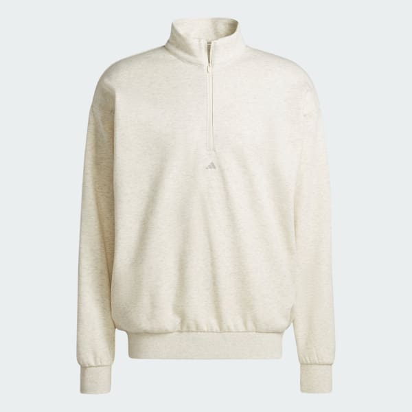 White adidas Basketball Half-Zip Sweatshirt