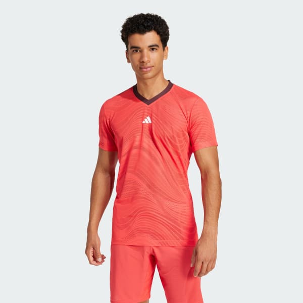 Red Tennis Pro Climacool+ Mesh FreeLift Tee