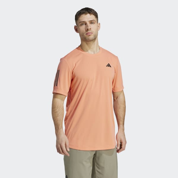 Naranja Camiseta Tenis Club 3 bandas