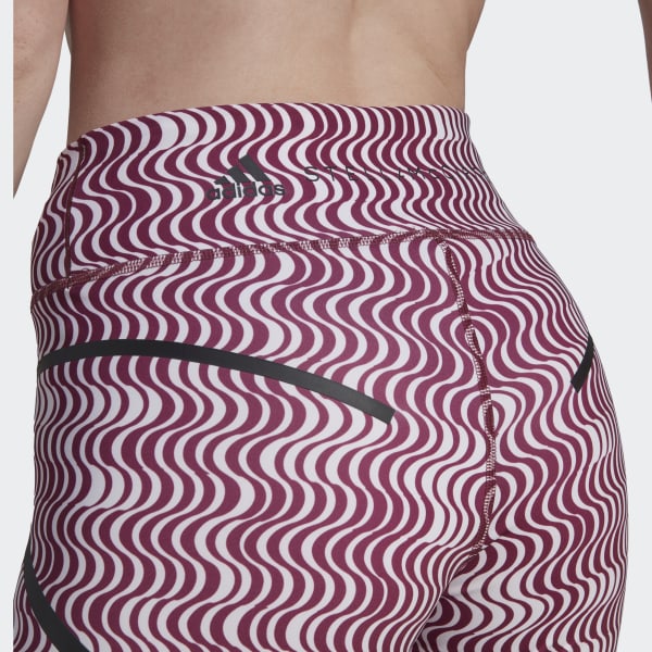Bialy adidas by Stella McCartney TruePurpose Printed Training Tights TU558