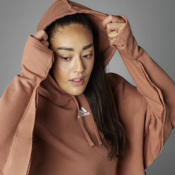 hnědá Mikina Collective Power Cropped (plus size)