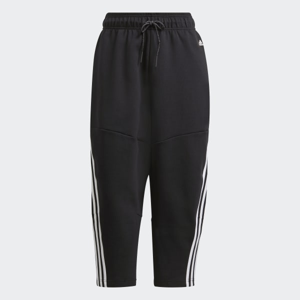 Black adidas Sportswear Z.N.E. Wrapped 3-Stripes 7/8 Pants