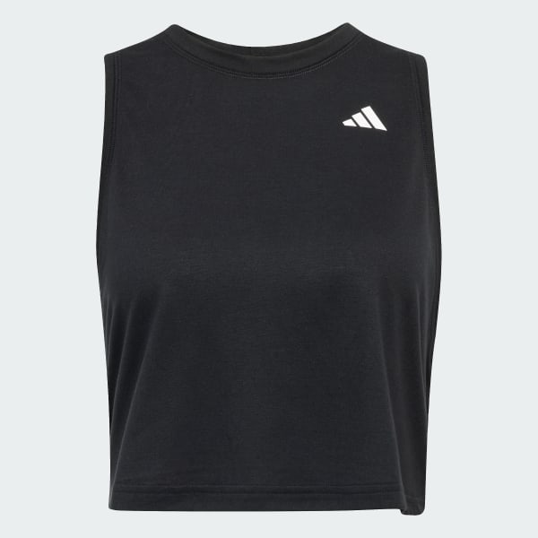 Negro Playera sin mangas para entrenamiento Essentials Boxy