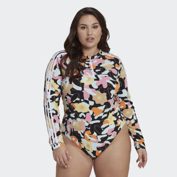 Multicolour Long Sleeve Bodysuit (Plus Size) ETW21
