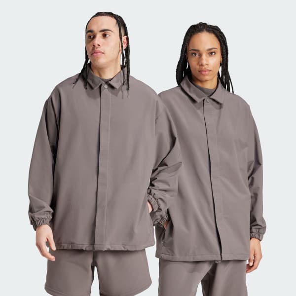 Braun adidas Basketball Coach Jacke
