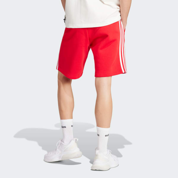 Rojo Shorts Essentials 3 Tiras Algodón Perchado