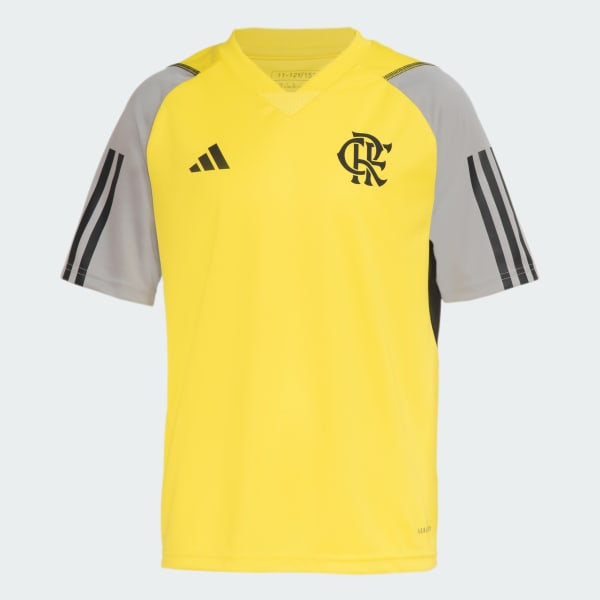 Amarelo Camisa Treino Atleta Infantil Flamengo 24/25