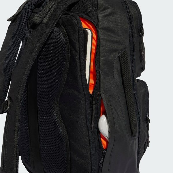 Adidas backpack orange and black store