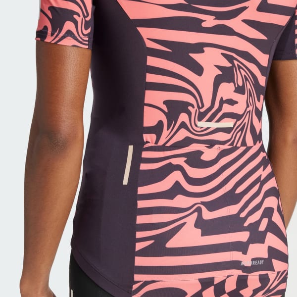 adidas Essentials 3-Stripes Fast Zebra Cycling Jersey - Red