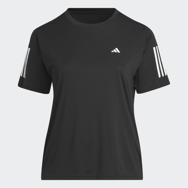 Schwarz Own the Run T-Shirt – Große Größen
